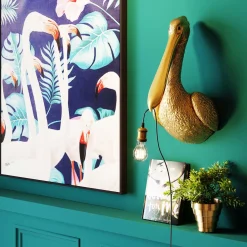 KARE Design Applique Animal Spoonbill Dore 29X62Cm Discount