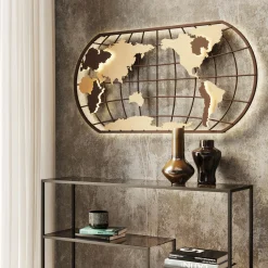 KARE Design Applique Earth Grid 120X60Cm Discount