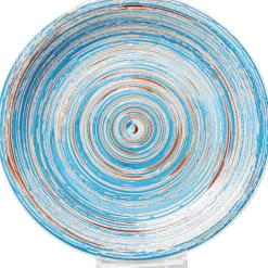 KARE Design Assiette Swirl Blue O27Cm Best