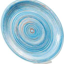 KARE Design Assiette Swirl Blue O27Cm Best