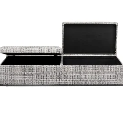 KARE Design Banquette Buttons Storage Noir-Blanc Gm Clearance