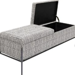 KARE Design Banquette Buttons Storage Noir-Blanc Gm Clearance