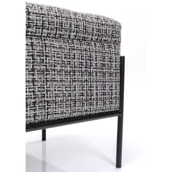 KARE Design Banquette Buttons Storage Noir-Blanc Pm