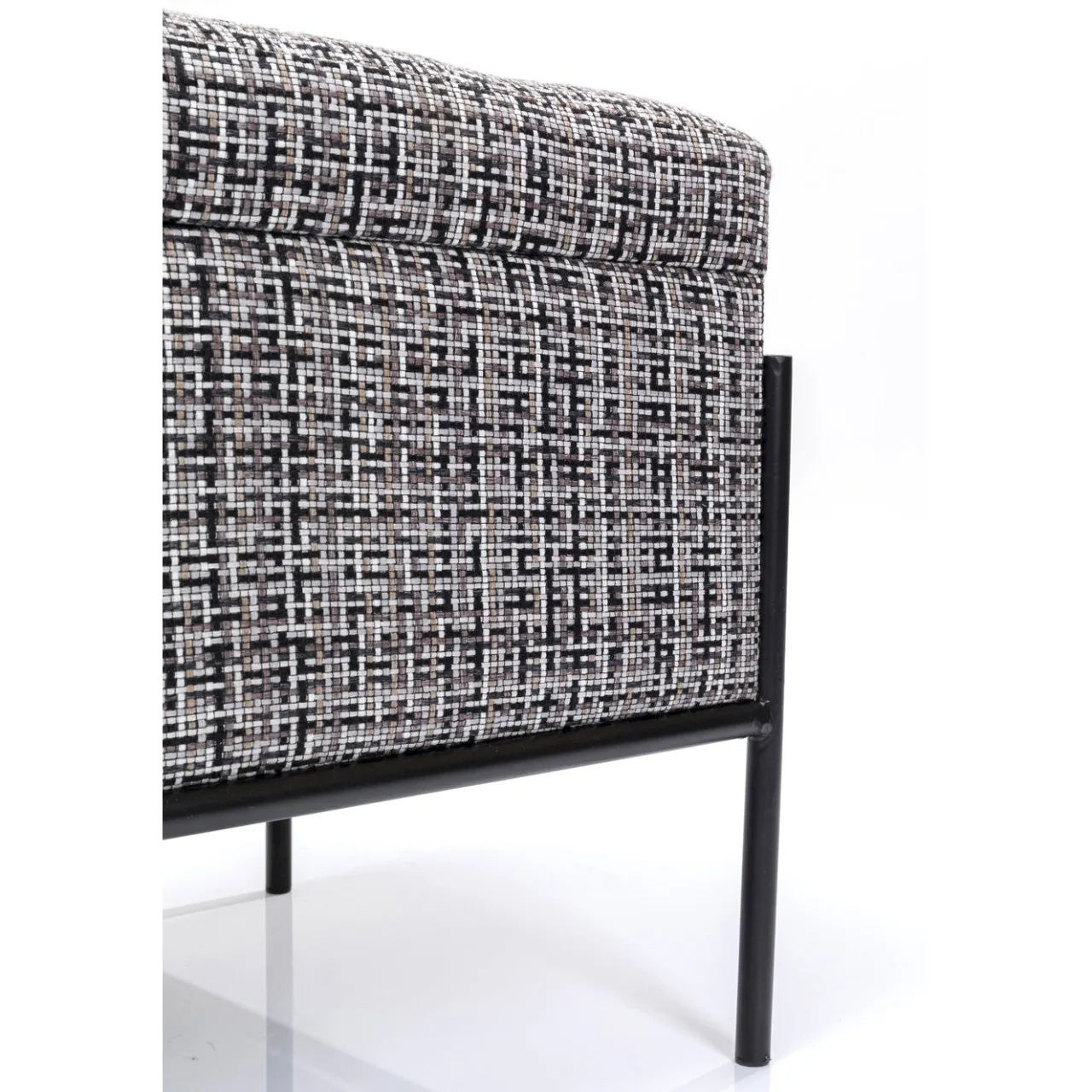 KARE Design Banquette Buttons Storage Noir-Blanc Pm