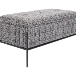 KARE Design Banquette Buttons Storage Noir-Blanc Pm