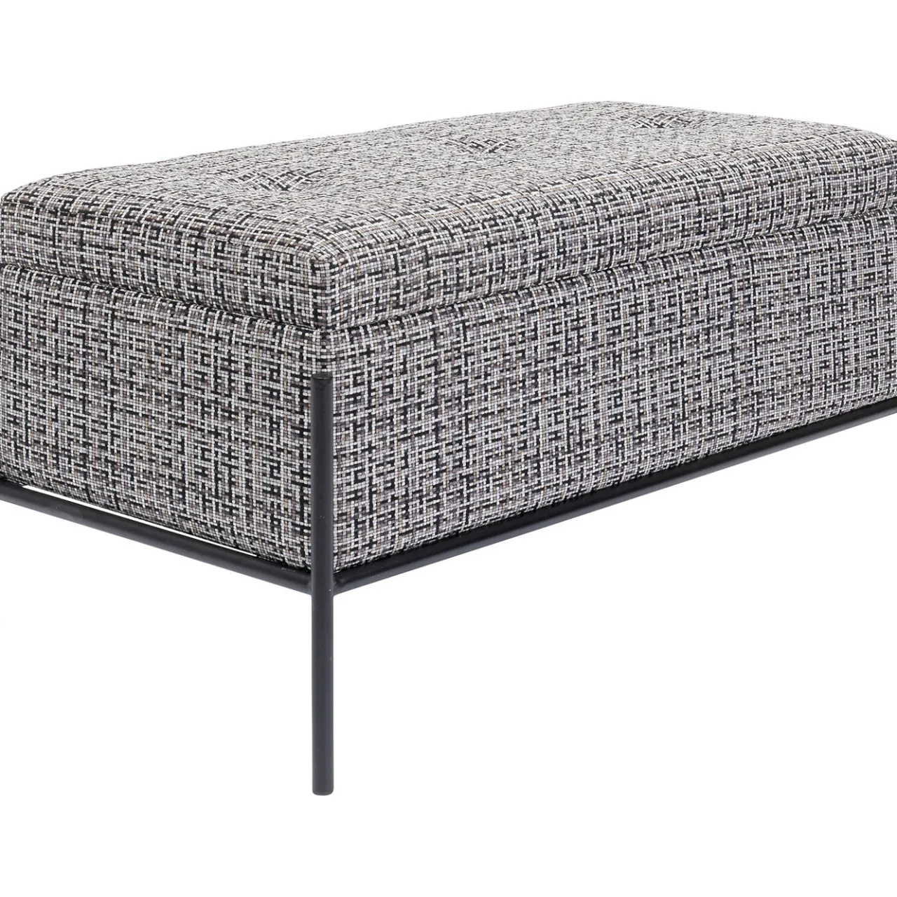 KARE Design Banquette Buttons Storage Noir-Blanc Pm