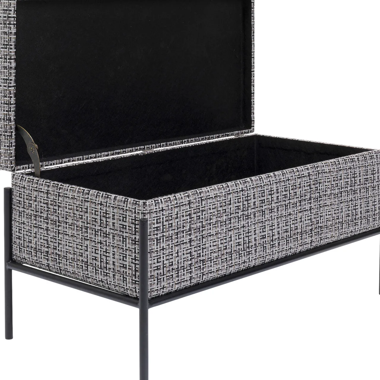 KARE Design Banquette Buttons Storage Noir-Blanc Pm