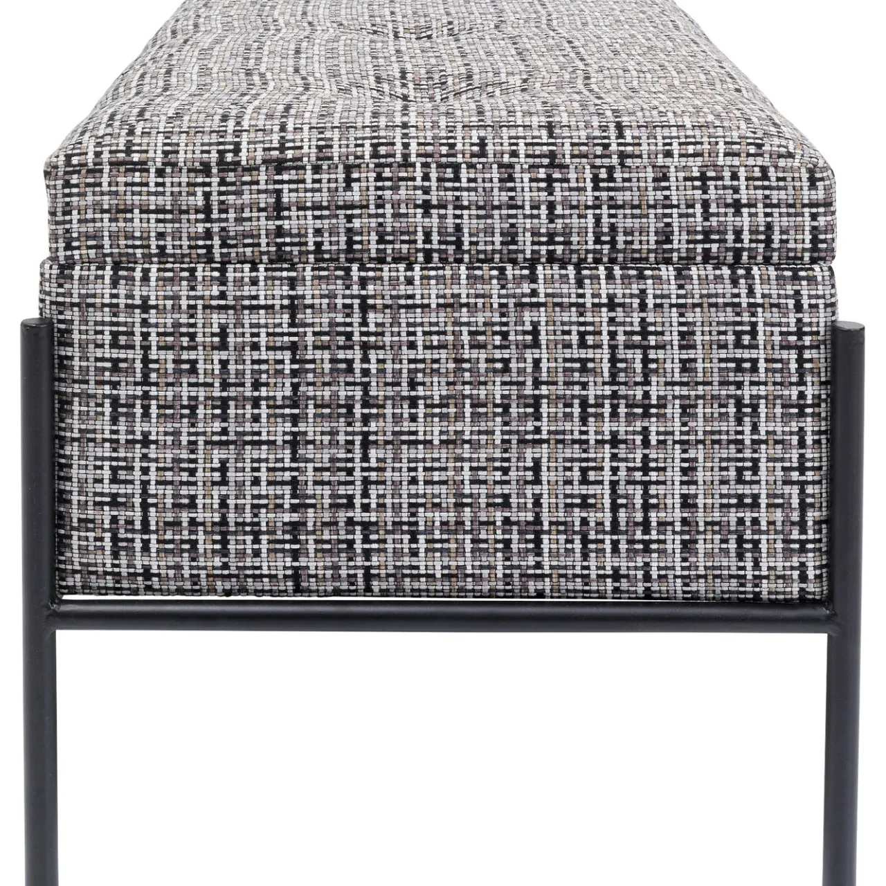 KARE Design Banquette Buttons Storage Noir-Blanc Pm