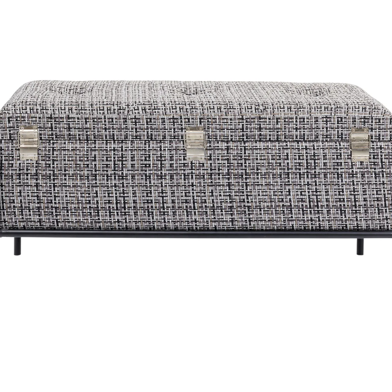 KARE Design Banquette Buttons Storage Noir-Blanc Pm