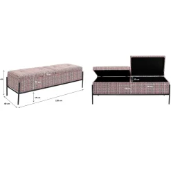 KARE Design Banquette Buttons Storage Colore New