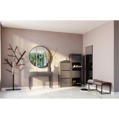 KARE Design Banquette Crossover Gris Noir 90X40Cm Outlet