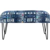KARE Design Banquette Desna Patchwork Bleu 80Cm Outlet