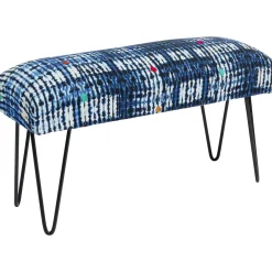 KARE Design Banquette Desna Patchwork Bleu 80Cm Outlet