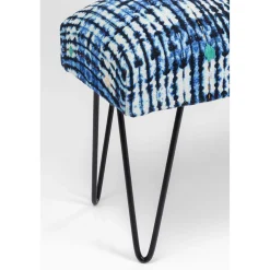 KARE Design Banquette Desna Patchwork Bleu 80Cm Outlet