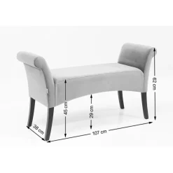KARE Design Banquette Motley Velvet Rose Clearance