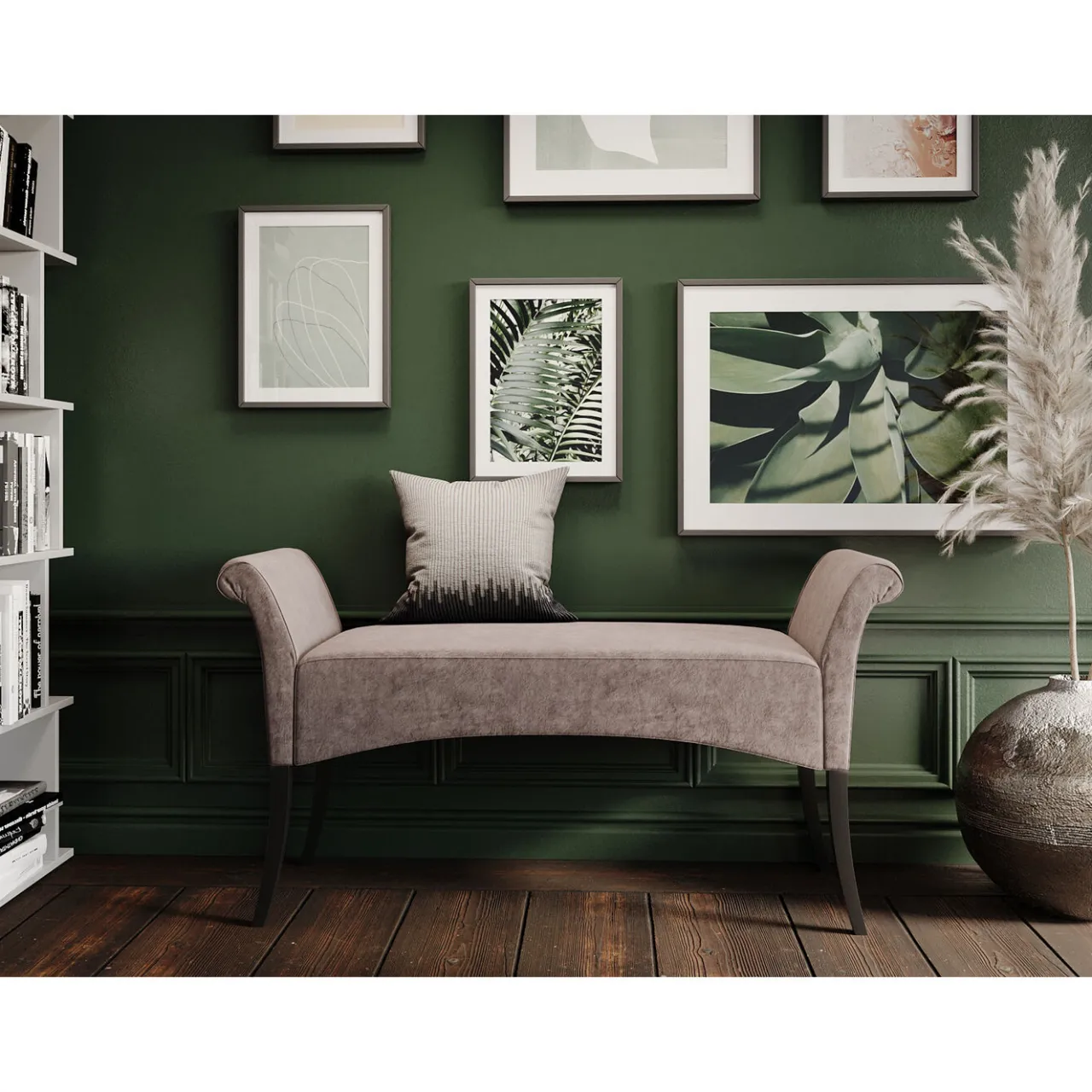 KARE Design Banquette Motley Velvet Silvergrey Sale