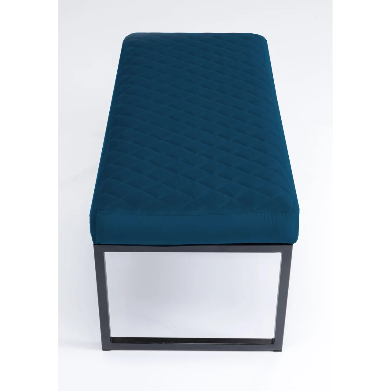 KARE Design Banquette Smart Velours Petrole Noir 90Cm