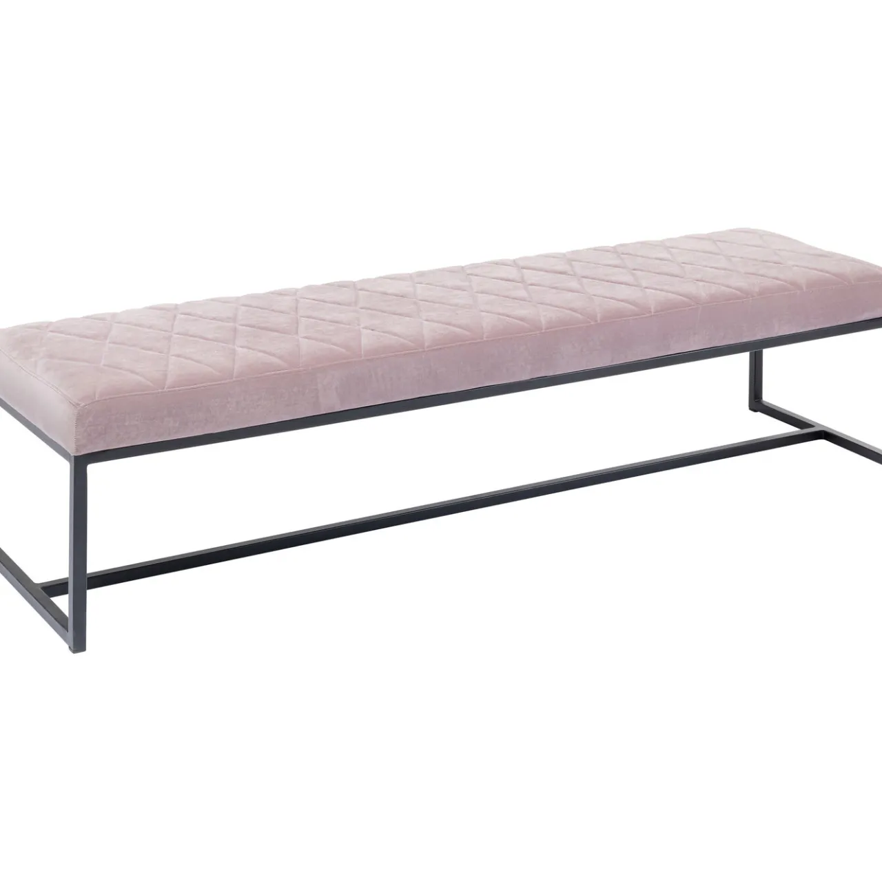 KARE Design Banquette Smart Velours Rose Noir 150Cm Clearance