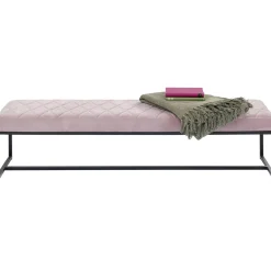 KARE Design Banquette Smart Velours Rose Noir 150Cm Clearance