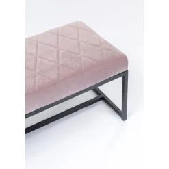 KARE Design Banquette Smart Velours Rose Noir 150Cm Clearance