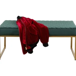 KARE Design Banquette Smart Velours Vert Fonce Laiton 90Cm Hot