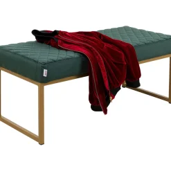 KARE Design Banquette Smart Velours Vert Fonce Laiton 90Cm Hot