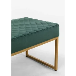 KARE Design Banquette Smart Velours Vert Fonce Laiton 90Cm Hot