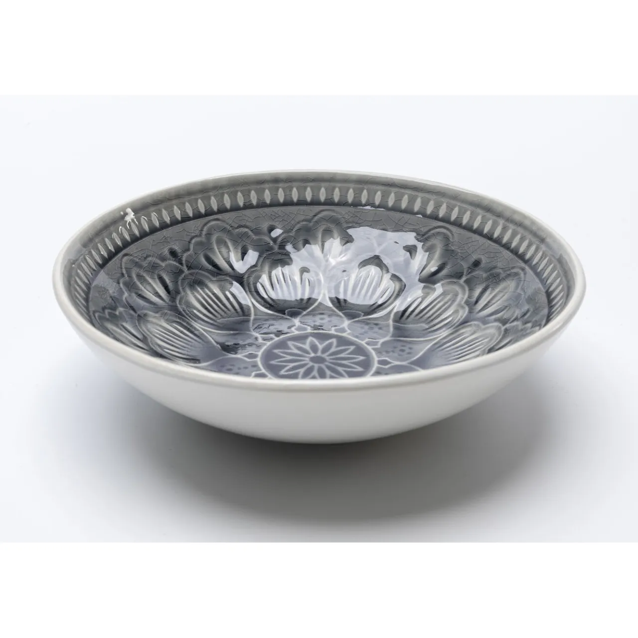 KARE Design Bol Sicilia Mandala Gris O18 Discount