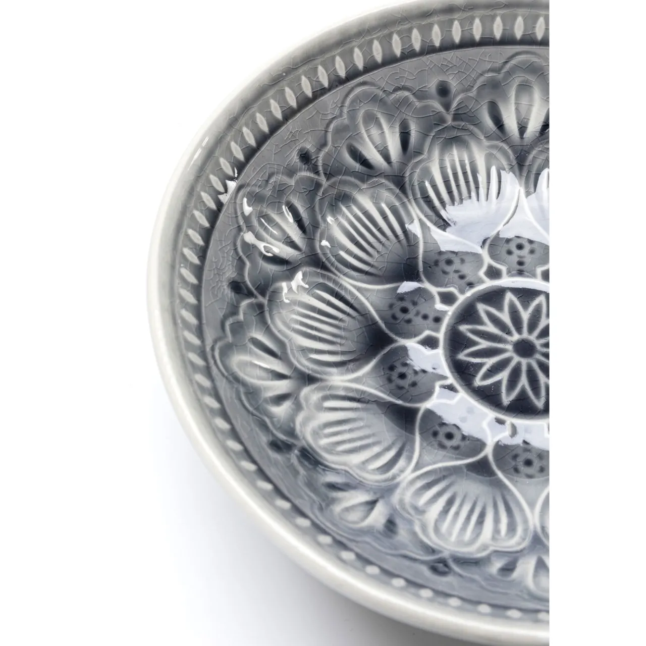 KARE Design Bol Sicilia Mandala Gris O18 Discount