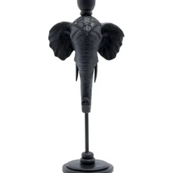 KARE Design Bougeoir Elephant Head Noir 36Cm New