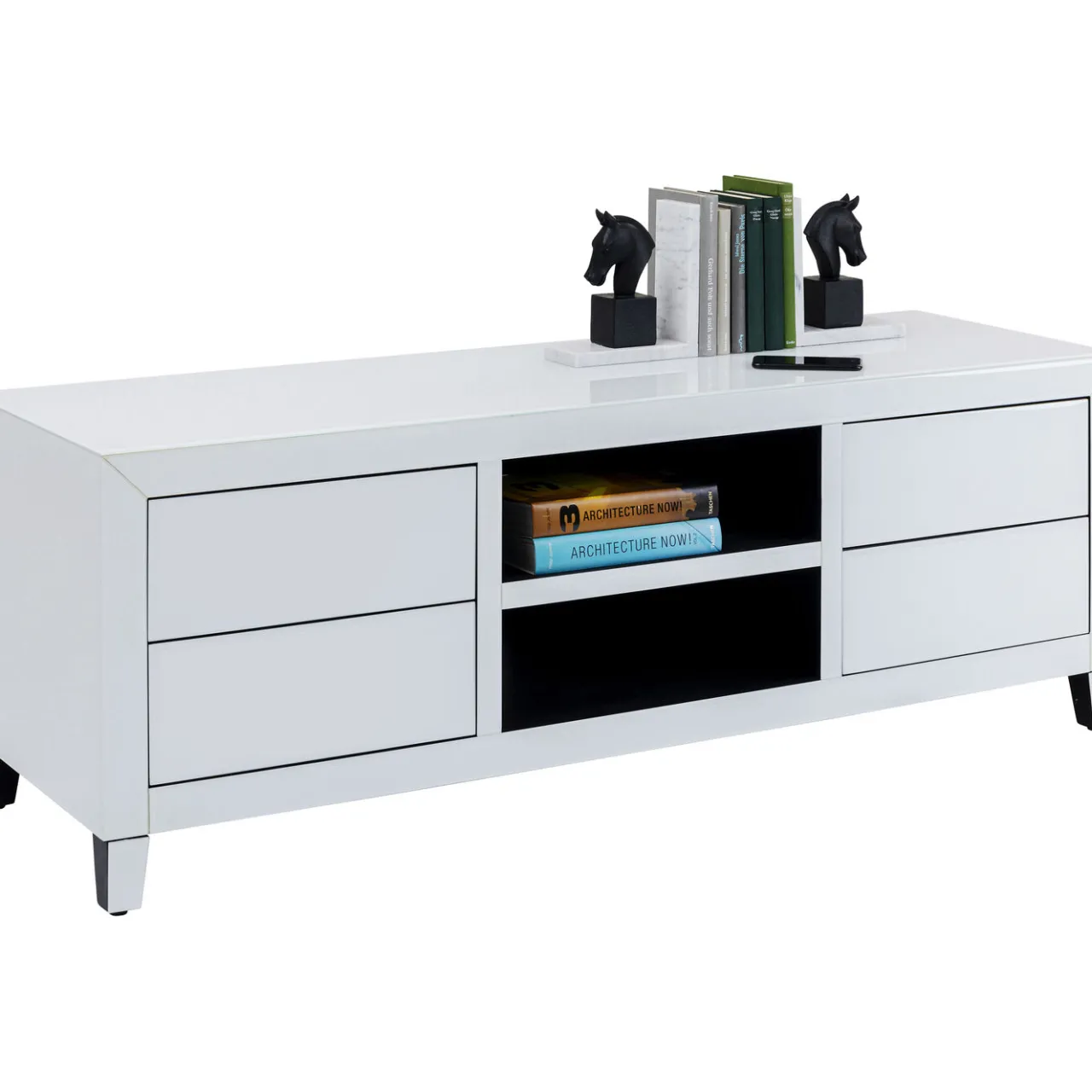 KARE Design Buffet Bas Luxury Push Blanc 140X50Cm Outlet
