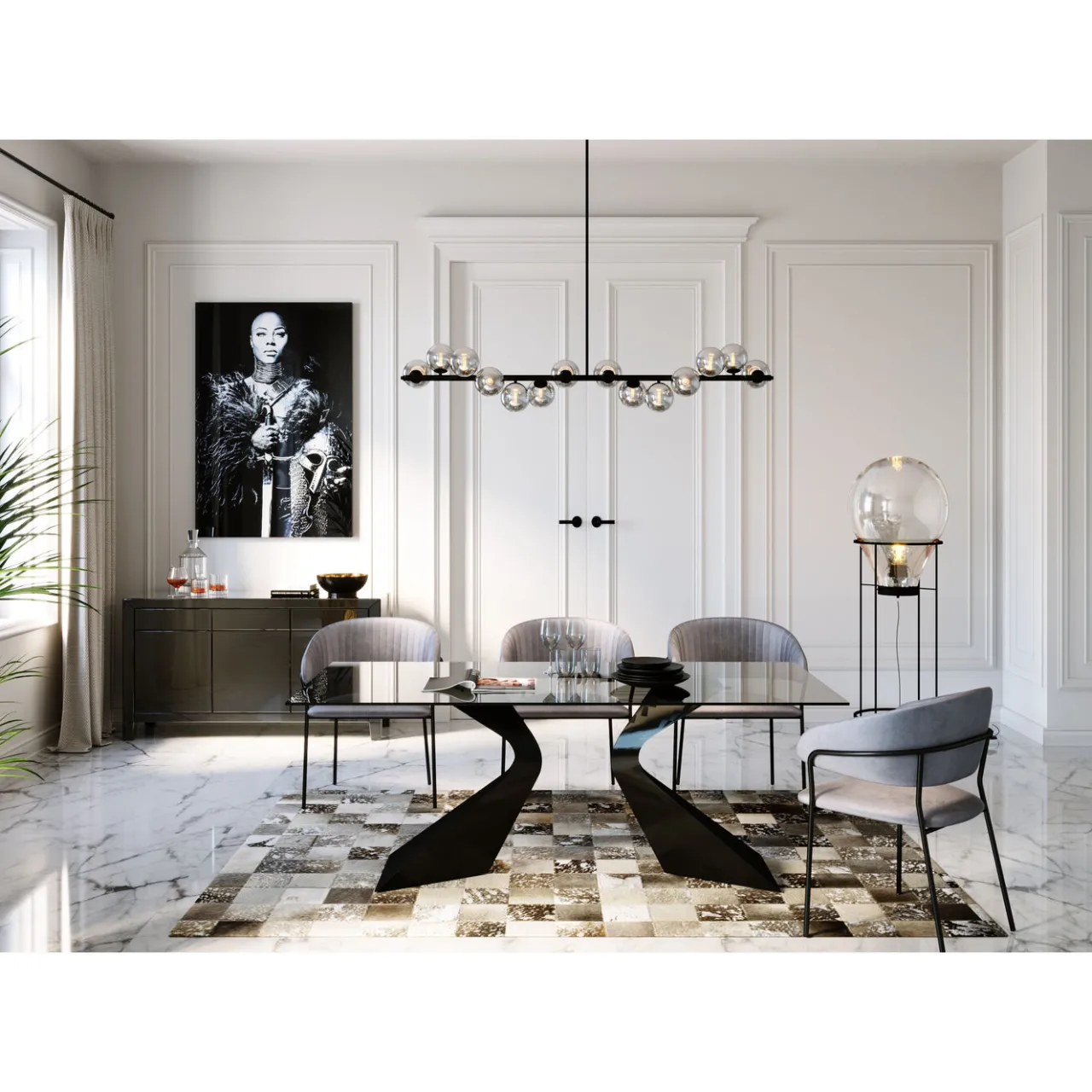 KARE Design Buffet Luxury Push Gris New
