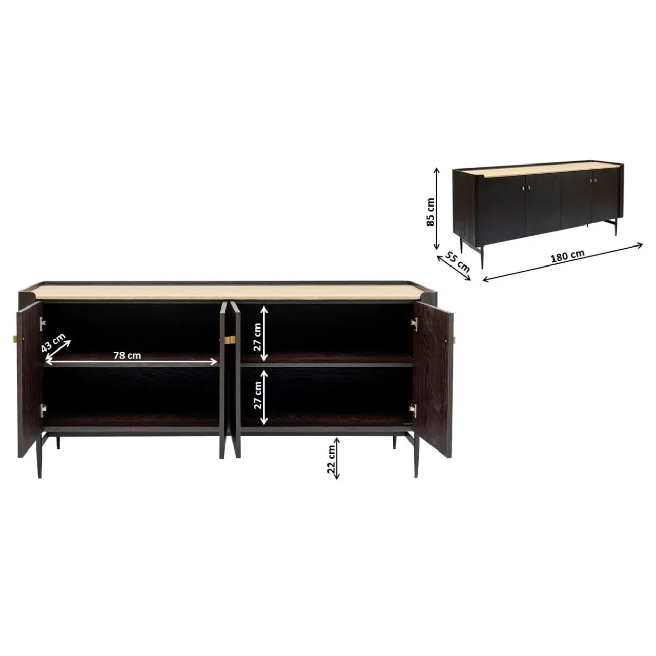 KARE Design Buffet Milano 180X85Cm Sale