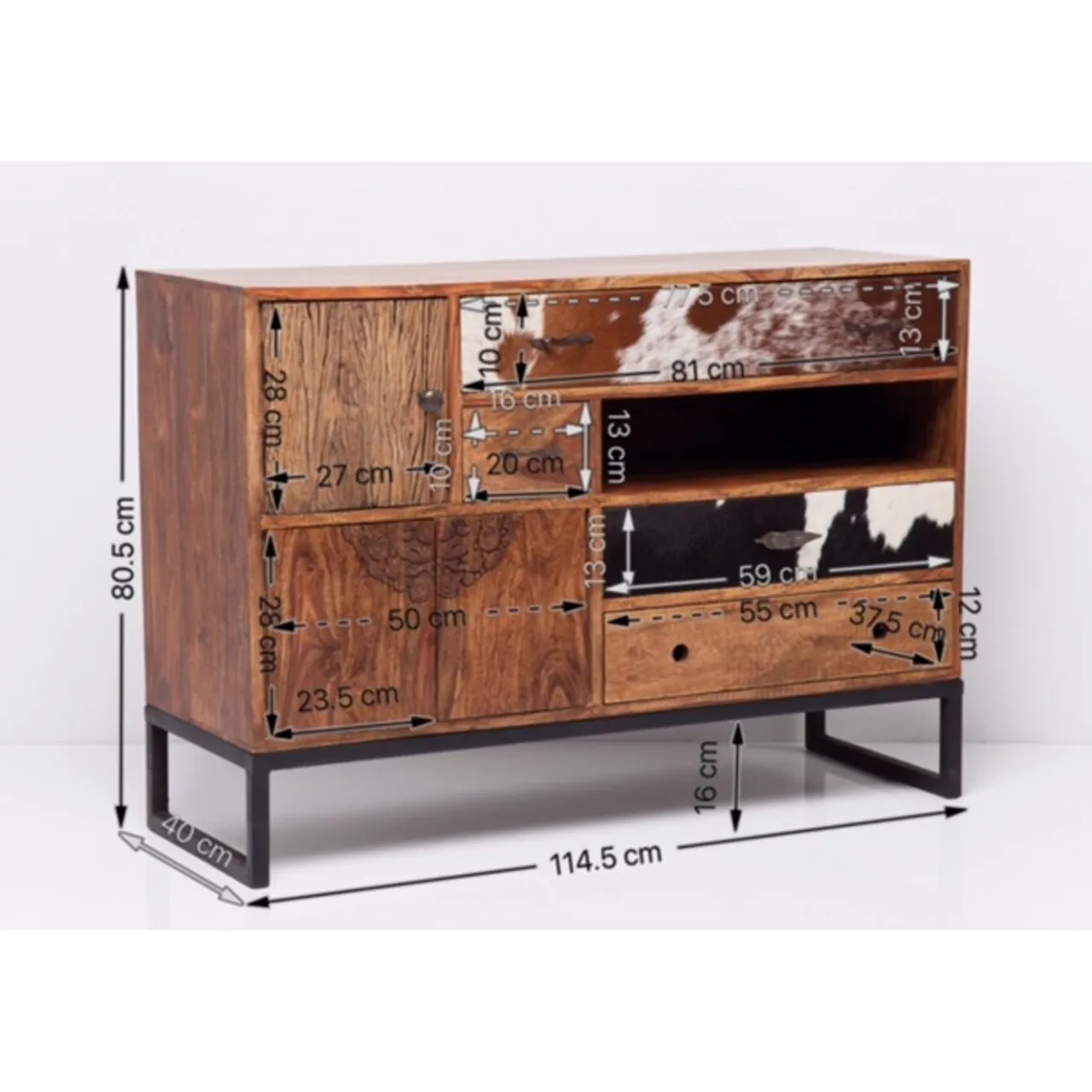 KARE Design Buffet Rodeo 3 Portes,4 Tiroirs Discount