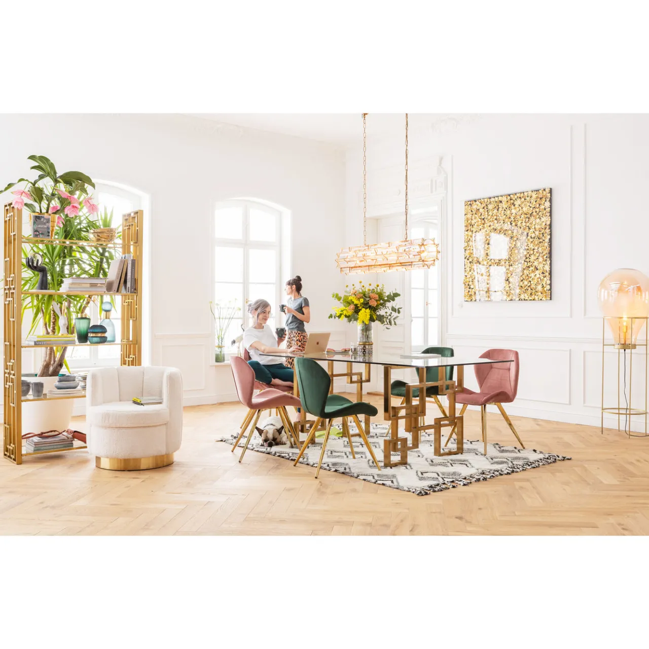 KARE Design Cadre Décoratif Gold Flower 120X120Cm Clearance