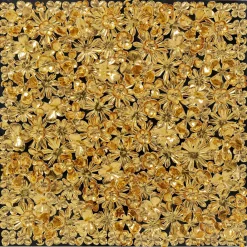KARE Design Cadre Décoratif Gold Flower 80X80Cm New