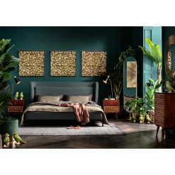 KARE Design Cadre Décoratif Gold Flower 80X80Cm New