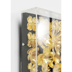 KARE Design Cadre Décoratif Gold Flower 80X80Cm New