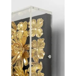 KARE Design Cadre Décoratif Gold Flower 80X80Cm New