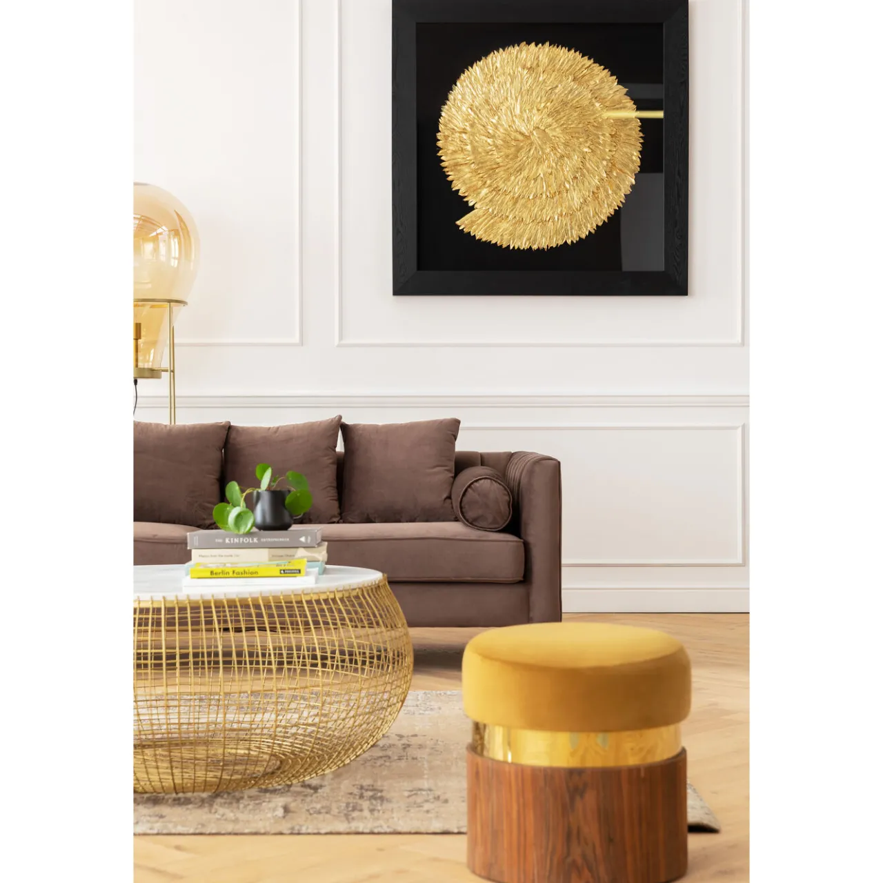 KARE Design Cadre Décoratif Golden Snail 120X120Cm Online