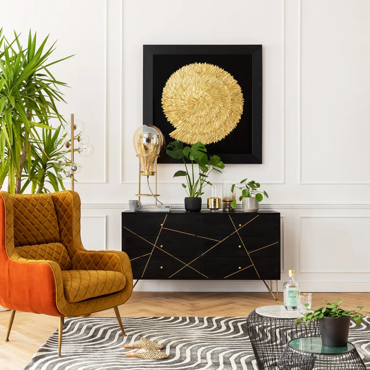 KARE Design Cadre Décoratif Golden Snail 120X120Cm Online