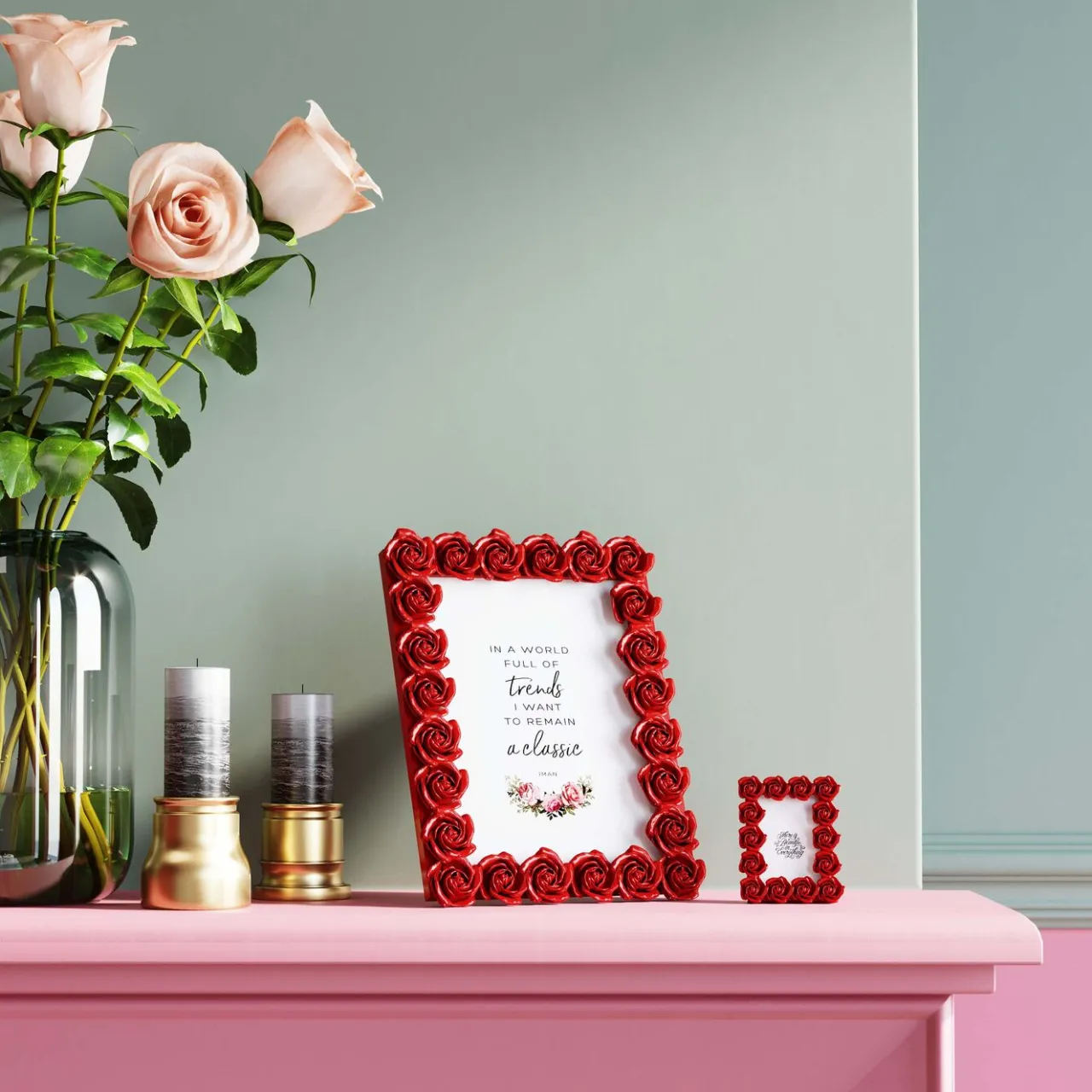 KARE Design Cadre Photo Romantic Rose Rouge 20X25Cm Clearance
