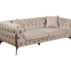 KARE Design Canapés Bellissima 2-Places Velours Beige 200Cm New