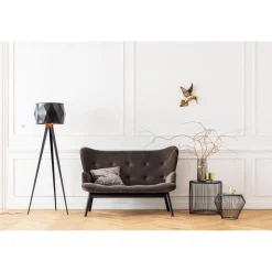 KARE Design Canapés Black Vicky 2-Places Velours Gris Outlet