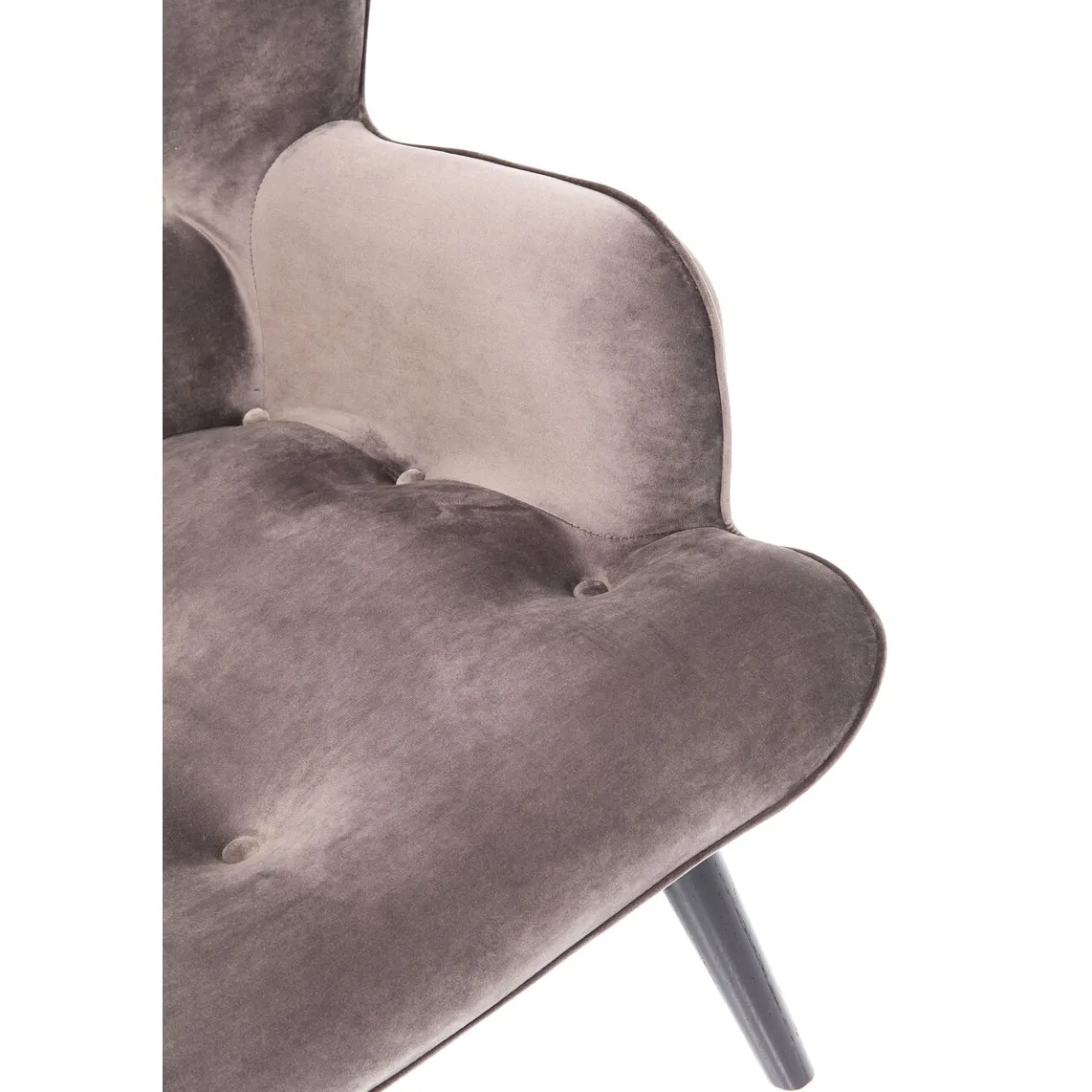 KARE Design Canapés Black Vicky 2-Places Velours Gris Outlet