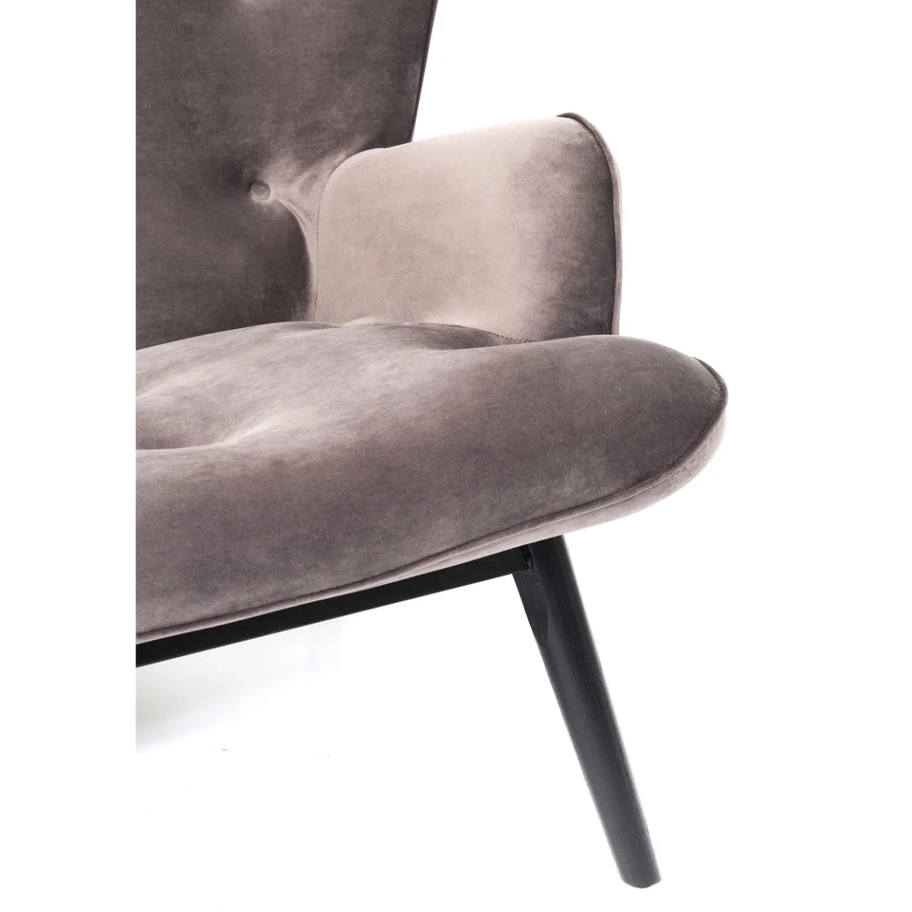 KARE Design Canapés Black Vicky 2-Places Velours Gris Outlet