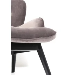 KARE Design Canapés Black Vicky 2-Places Velours Gris Outlet