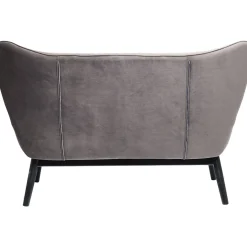 KARE Design Canapés Black Vicky 2-Places Velours Gris Outlet