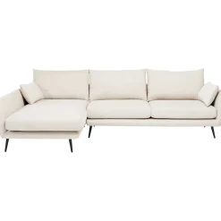 KARE Design Canapés D Angle Amalfi Gauche Creme 275Cm Clearance