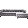 KARE Design Canapés D Angle Desire Velvet Grey Droite Clearance
